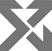 Минималистичный абстрактный логотип компании Гарден Кэш в серых тонах на белом фоне